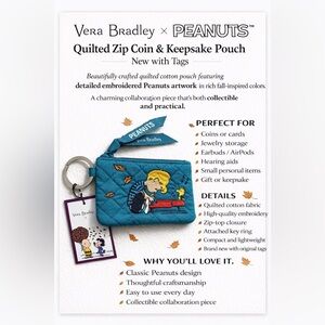 “Vera Bradley & Peanuts” Coin & ID Case